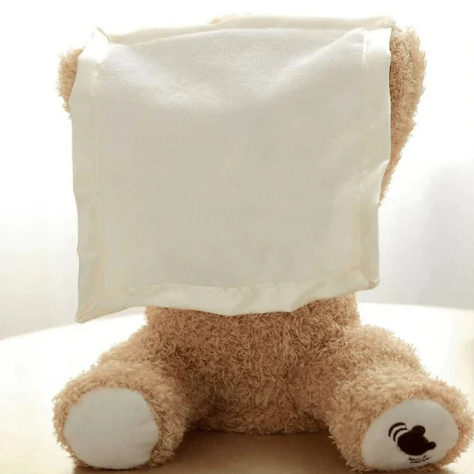 Kuschel-Teddybär 'Peek a Boo' – Interaktiver Plüschbär mit Versteckspiel, weiches Kuscheltier für Babys und Kleinkinder