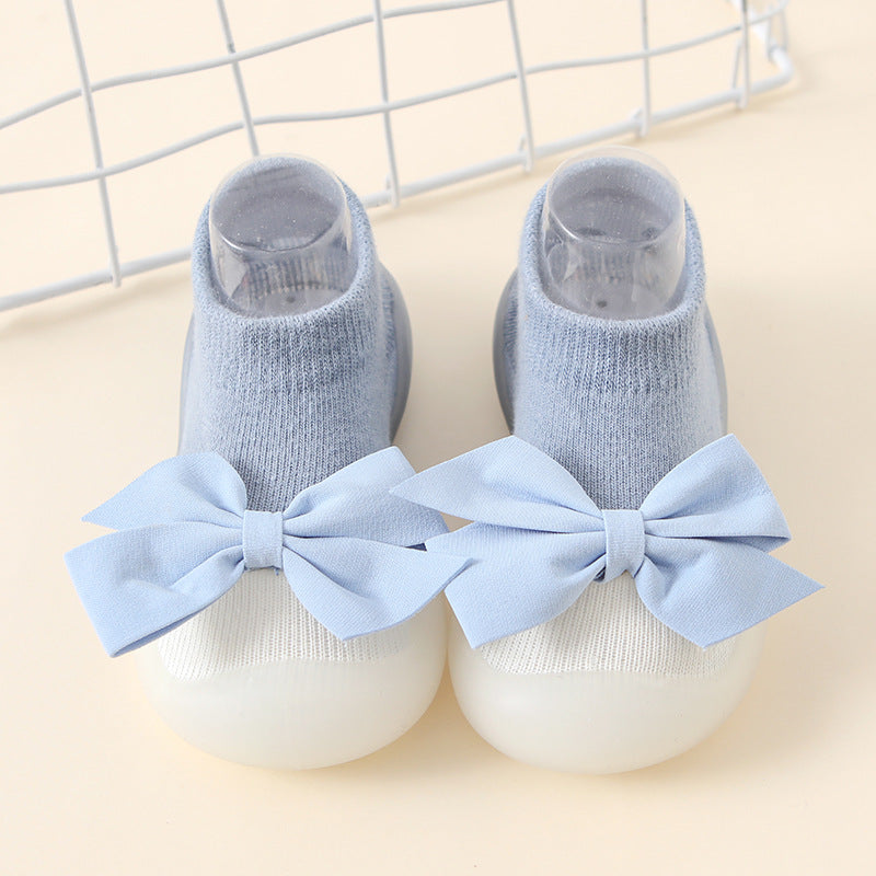Antirutsch-Socken-Schuhe mit Schleife
