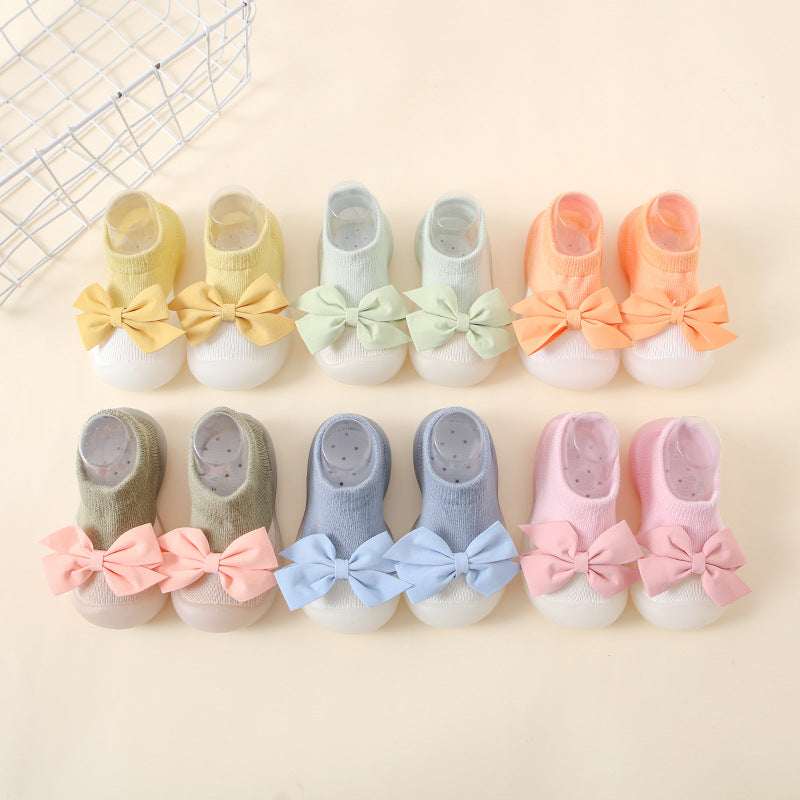 Antirutsch-Socken-Schuhe mit Schleife