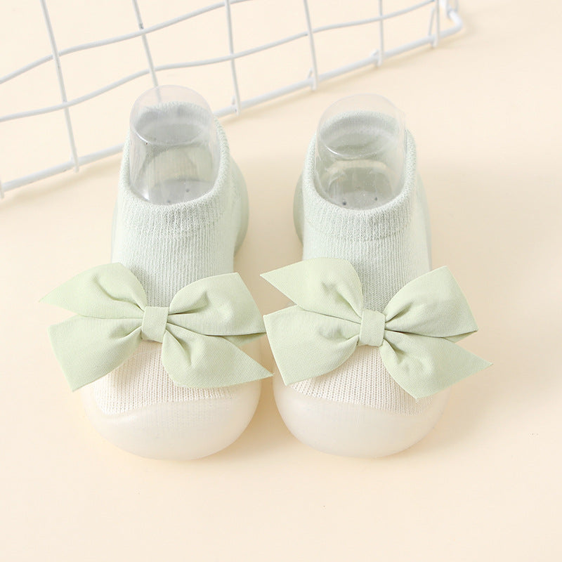 Antirutsch-Socken-Schuhe mit Schleife