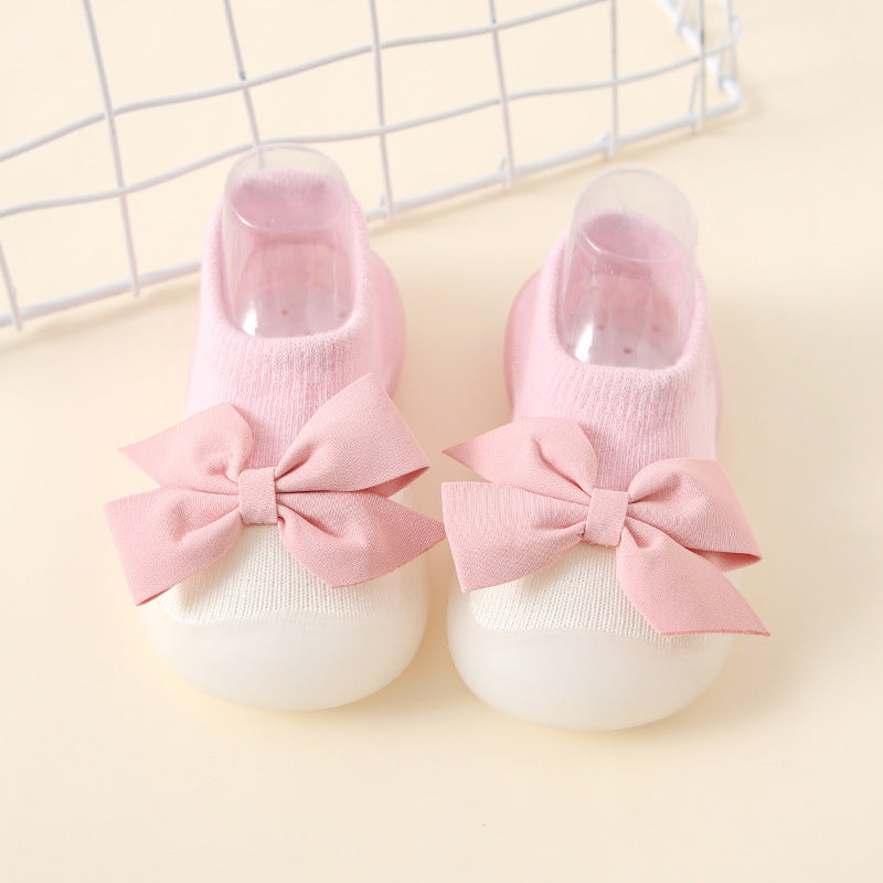 Antirutsch-Socken-Schuhe mit Schleife