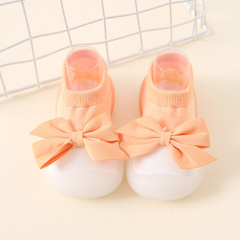 Antirutsch-Socken-Schuhe mit Schleife