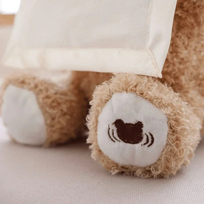 Kuschel-Teddybär 'Peek a Boo' – Interaktiver Plüschbär mit Versteckspiel, weiches Kuscheltier für Babys und Kleinkinder