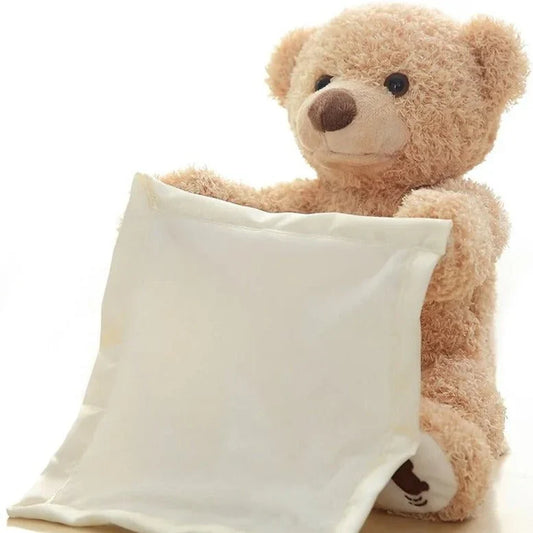 Kuschel-Teddybär 'Peek a Boo' – Interaktiver Plüschbär mit Versteckspiel, weiches Kuscheltier für Babys und Kleinkinder