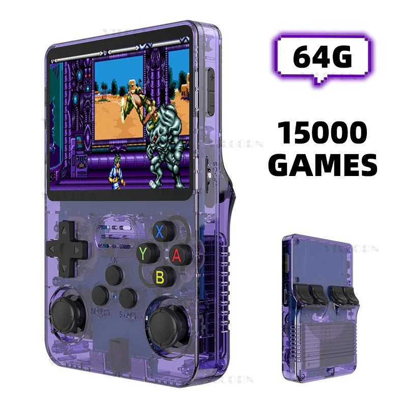 Retro Handheld Spielkonsole R36S – 3,5” IPS Display, Open-Source Linux, 64GB/128GB mit bis zu 22.000 Spielen | Perfekt für Retro-Gaming-Fans!