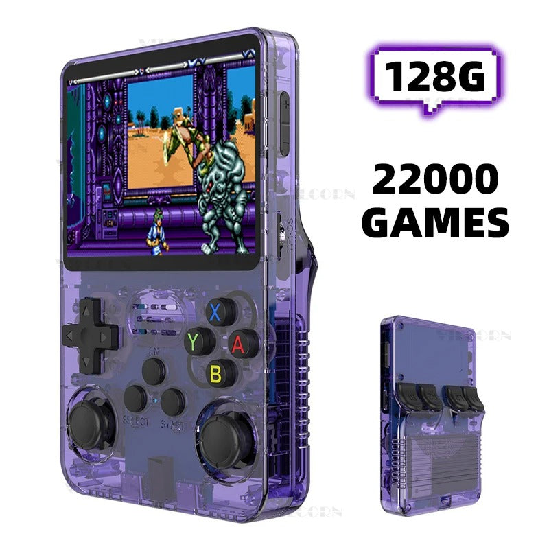 Retro Handheld Spielkonsole R36S – 3,5” IPS Display, Open-Source Linux, 64GB/128GB mit bis zu 22.000 Spielen | Perfekt für Retro-Gaming-Fans!